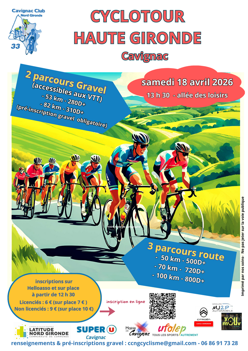 CYCLOTOUR HAUTE GIRONDE - 2026