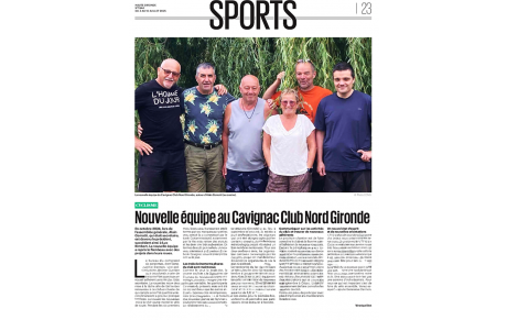 Un beau portrait du Club dans le journal Haute Gironde
